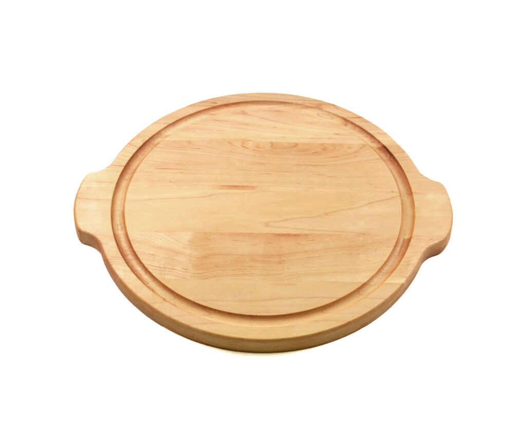 Round Cutting Board with Handles Maple Hiawatha WoodWorks